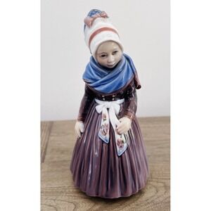 Vintage Dahl Jensen Copenhagen 1165 Fanoe Girl Porcelain Figurine Denmark 7 3/8"